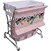 Homcom Baby Changing Table Unit Changing Station Storage Trays and Bath with Tub Pink New