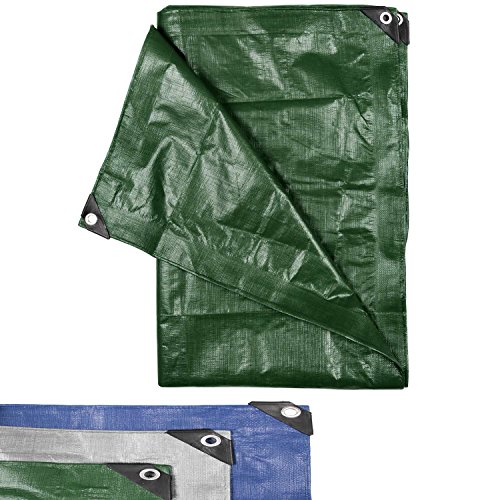 Schutzplane 90 g/m² 300 x 500 cm grün Abdeckplane Plane Holzabdeckung Gewebeplane
