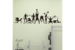 SUPERDANT Calcomanías de Pared para Entrenamiento de Fuerza Pegatinas de Pared para Ejercicios Calcomanías de Pared Deportivas Calcomanías de Decoración de Pared Deportiva Levantamiento de Pesas