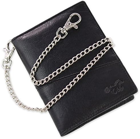 Women's Wallet Black Schwarz mit Victorinox Kette L