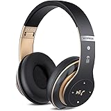 6S Wireless Headphones Over Ear,[40 Hrs Playtime]Hi-Fi Stereo Foldable Wireless Stereo Headsets Earbuds with Built-in Mic,Vol