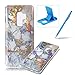 Price comparison product image Rubber Case for Samsung Galaxy S9 Plus,Soft TPU Cover for Samsung Galaxy S9 Plus,Herzzer Premium Stylish Marble Pattern Scratch Resistant Slim Fit Silicone Back Cover - Blue Gold
