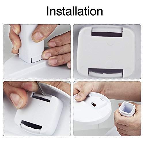 Familiar LED Kosmetikspiegel Familiar Schminkspiegel Touchscreen 16 LED beleuchtete Make-up-Spiegel mit batterie abnehmbare 10x Vergrößerungsspiegel 180 frei drehbare bewegliche perfekt für Make-up, Peeling, Badezimmer, Ankleideraum, Facewashing, Tweezing(Weiß) - 8