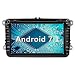Produktbild YINUO 8 Zoll 2 Din Android 7.1.1 Nougat 2GB RAM Quad Core Autoradio Moniceiver DVD GPS Navigation 1080P OEM Stecker Canbus 7 Farbe Tastenbeleuchtung für VW Volkswagen SEAT Skoda Golf Polo Jetta Passat Touran Unterstützt DAB+ Bluetooth OBD2 Wlan