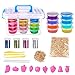 Produktbild ChunKang Crystal Slime Making Kit mit 8 Pack Slime, 4 Pack Glitter Pulver, 1 Packung Schaumperlen, 1 Packung 500 Stück Fruchtscheibe für DIY Slime