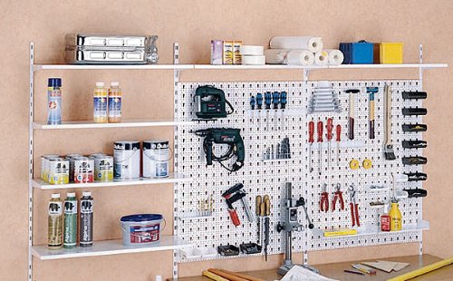 IB-Style – 10 Stück Regalträger single | Einreihiges System | 8 Abmessungen | 4 Farben | L 30 cm weiss – für Wandschienen Regalsystem Winkel Regalhalter Regalwinkel – MADE IN GERMANY - 4