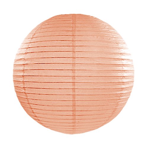 Simplydeko LAMPION Papierlaterne | Deko für Party, Garten und Hochzeit | Papierlampions (Apricot, 35 cm)