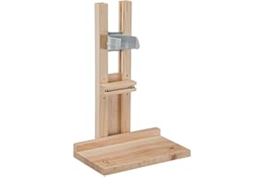 Ferplast Supporto in Legno per Bottiglia Acqua per Conigli 300 cc e 600 cc, Porcellino d'India, Cavie