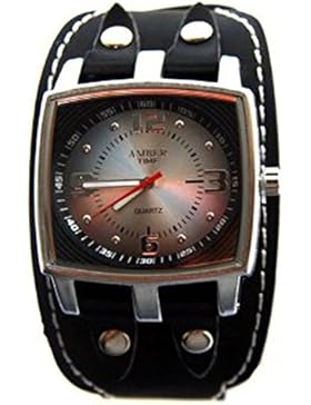 Moderne Amber Time Herren Designer Armbanduhr Uhr Breitband