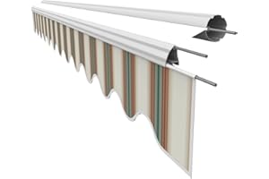 VANA Awning Fabric Valance for 4 m Awning Replacement Fabric Awning Cloth Canopy Sun Protection Only Valance Ready Sewn Size 3.83 x 0.21 m Design SPD041