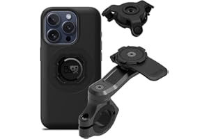 QUAD LOCK Soporte de Teléfono para Manillar de Moto Pro con Amortiguador de Vibraciones y Funda mag para iPhone 15 Pro
