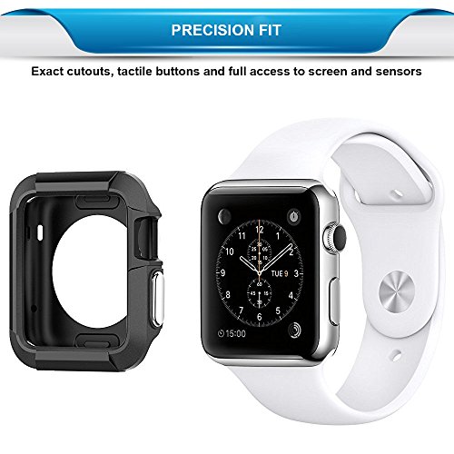  2 Unidades  Funda Apple Watch 42mm Series 1   Series 2   Series 3  iVoler Silicona Case Cover Dura Parachoques Carcasa Funda Bumper para Watch 42mm Series 1   Series 2   Series 3   Ultra-delgado   Shock-Absorci  n   Anti-Ara  azos  - Garant  a Incondicional de 18 Meses