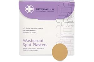 RELIANCE MEDICAL Dependaplast washproof spot plasters - Flexible PU Plastic Film, Secure Adhesive, Breathable, Waterproof - Box of 100