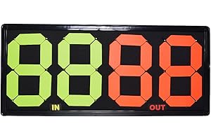 Zeus Cambio Giocatore Manuale BIGCAMPO Partita Accessori Arbitro 4° Uomo (Nero) (84 x 38 cm, Nero)