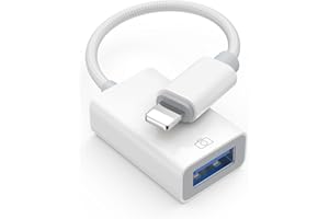 CARPHONE WAREHOUSE Adaptador Lightning a USB, [Certificado Apple MFi] iPhone a USB OTG Cable Adaptador,para iPhone Series,cámara, iOS OTG, Compatible con Unidad Flash USB, Lector de Tarjetas, ratón, Teclado,Plug & Play