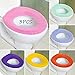 Produktbild Kicode 3 Pack Warm Toilet O-Type Seat Cover Bathroom Toilet Pad-Easily Removable Washable Ramdom Color