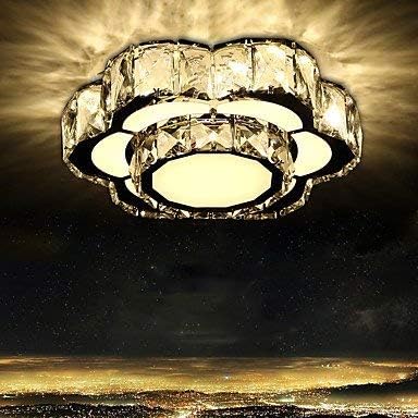 Eeayyygch LED Crystal Light Absorb Dome Light Bedroom Light Creative Flower Sweet Romance Circular Corridor Lamp Porch Balcony Lighting Lamps and Lanterns, 110-120v (Color : -, Size : -)