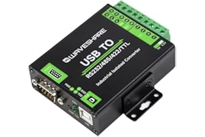 COOLWELL Convertisseur USB vers RS232/485/422/TTL de qualité industrielle FT232RNL compatible Mac Linux Android Windows 11 10 8.1 8 7 Protection multiple