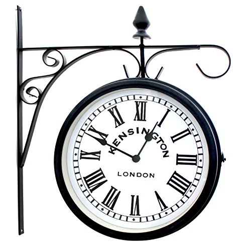 Außen Garten Kensington Sender Außen Klammer Wanduhr 25cm Doppelseitig - 2