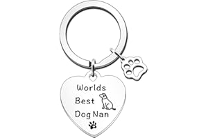 JETTOP Dog Nan Gifts Keyring- Dog Nan Birthday Gifts Gifts for New Puppy Nan Dog Nan Christmas Mothers Day Present Worlds Best Dog Nan