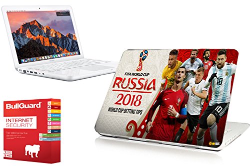 Apple MacBook A1342 Unibody Intel Core 2 Duo 2.26-2.4GHz Smart DVD MAC OS X Sierra with WORLD CUP 2018 PRINT, 8GB RAM, 250GB HDD, BullGuard Internet Security 1 Year for 3 Users