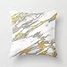 Produktbild FPDecor Dekorativ Kissenbezug, Carrara Marble with Gold Throw Pillow Cushion Cover 18x18 Inches