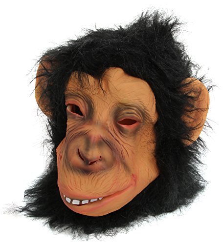 Schimpansenmaske Maske Schimpanse Affenmaske Affe Kostüm Fasching Latex Vollmaske Gorilla - 3