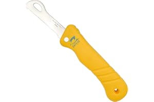 GATE 14 Coltello Multiuso Galleggiante in Acciaio Inox con Lama Seghettata Alta visibilità