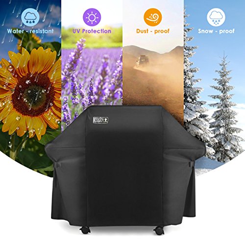 Grill schwer Pflicht Wasserdicht Atmungsaktiv Grill Cover, Terrasse Grill Schutz Große Größe ist eng, staubdicht, wasserdicht, Ultraviolett, leicht zu reinigen, langlebig Nylon Material, Umweltschutz; Gas Grill Hülle Große 152,4 cm schwere Wasserdicht Gas BBQ Grill Abdeckung für Weber - 3