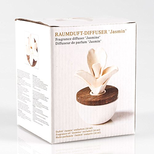 PAJOMA 51747 Raumduft Jasmin Keramikblüte, Keramik/ Holz , ø 9 - 5