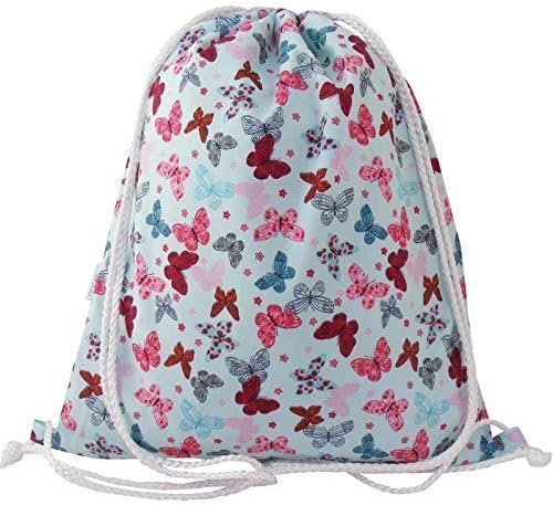 Swimming Bag Drawstring Backpack Gym Bag Girls Butterfly