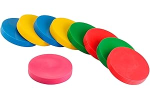 GYMNIC Disc'o'Bocce Weiche, Flache Boccia-Kugeln für Kinder, Multifunktionales Spiel zur Entwicklung von Gleichgewicht und Beweglichkeit, Set mit 9 farbenfrohen Scheiben
