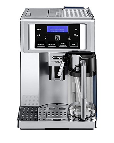 De’Longhi PrimaDonna Avant Chrome ESAM 6750 Kaffeevollautomat (Sensor-Bedienfeld, integriertes Milchsystem, Lieblingsgetränke auf Knopfdruck, Edelstahlgehäuse, 2-Tassen-Funktion) Verchromtes Edelstahl - 9