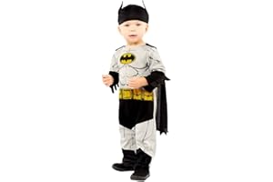 amscan Offiziell lizenziertes Batman Kostüm für Baby Jungen