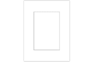 AlphaUVplus Premium Passepartout Weiß (Schneeweiß) - alle Standard Größen - 1,4mm stark - Museumsqualität (Außen: 30x40 / Innen: 20x30)