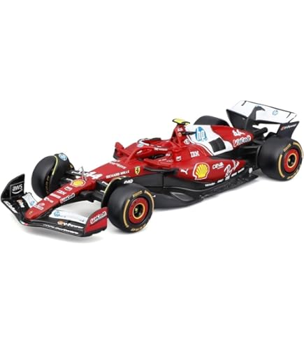 Bburago F1 Formula 1 FERRARI SF-24 (2024) WITH HELMET- SAINZ - 1