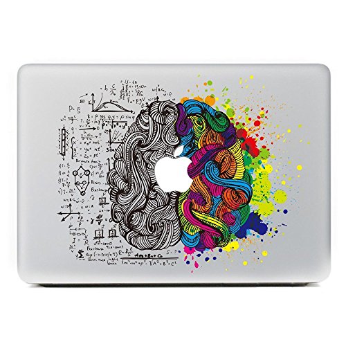 Left and Right Brain Removable Vinyl Decal Sticker Skin for Apple Macbook Pro Air Mac 13" inch / Unibody 13 Inch Laptop