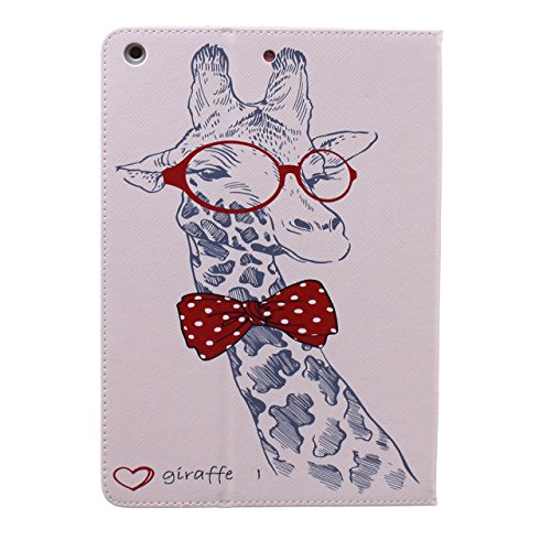 iPad Mini 1/2/3 Hülle, DEENOR Bunt Painting und Stilvoll Brieftasche Tasche PU Leder Flip Protective Stand Tasche Schutzhülle Hülle für Apple iPad Mini 1/2/3 Generation.[Giraffe] - 3