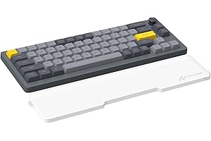 Attack Shark Handballenauflage aus transparentem Acryl für 87 Tasten/75% Layout, rutschfeste, ergonomische Handgelenkstütze, Schreibtischzubehör, Linderung von Ruheschmerzen, mattierte Handauflage