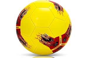 GENERIC KMZ ™ Kids Football Ball Size 5 - Small and Lightweight - Ideal Football Gifts for Boys - Soft Indoor&Outdoor Soccer Ball for Kids Training, Leather Football, Perfect for Futsal