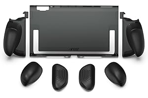 Savage Raven by Skull & Co. FissionGrip: Dockable Split Protective Case for Nintendo Switch 2 (2025), Slim PC Shell with Detachable Grip Cover- Black