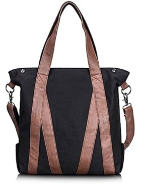 Leaper Freizeit Casual Canvas Schultertasche Frauen Handtasche Shopper Tasche Cross-Body-Tasche