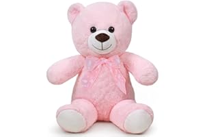 Sausudols Teddybär 40 cm Plüschtier Bär Kuscheltier Geschenke für Kinder Jungen Mädchen Geburtstag Weihnachten Rosa
