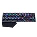 Produktbild RCXOO K10 RGB Grüne Achse Verdrahtete USB 104 Schlüssel Mechanische Tastatur Optische Achse ABS Spiel Universal Tastatur Ergonomie Design,Black8-44 * 13 * 4cm