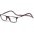 AEC ID OGFlex Rectangular Magnetic Adjustable Front Connect Full Rim Plastic Reading Glasses