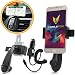 Produktbild mobilefox® Delfin Lüftungsgitter Handy Halterung Halter Auto KFZ + Micro-USB Ladekabel Zigarettenanzünder 2in1 Set für Samsung Galaxy J1 J3 J5 J6 J7 schwarz
