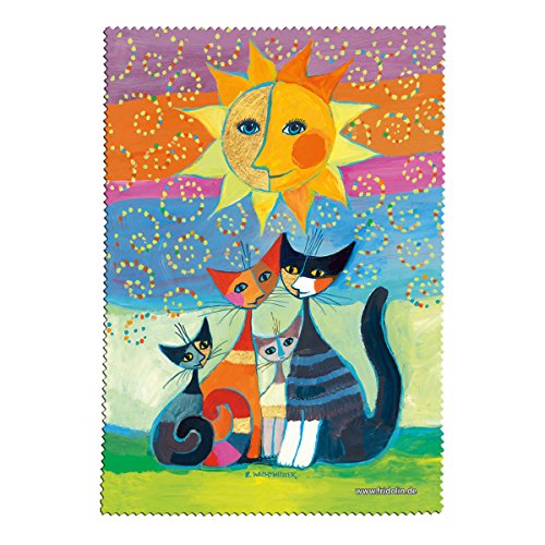Fridolin 19801 Chiffon de Nettoyage pour Lunettes Wachtmeister - Momenti di Felicita en Micro-Fibre, Mousseline, Multicolore, 18x12,5x1 cm