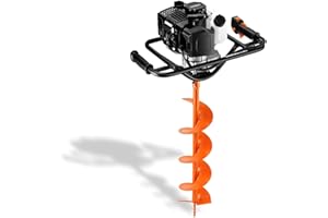 FUXTEC Tarière Thermique FX-EB143ECO - Moteur 2 Temps 42,7cm³ 1,25kW - Idéale pour la Plantation et Clôtures - Réducteur Intégré - Ergonomique & Compact - Forets Ø100/150mm Inclus – Réservoir 1L