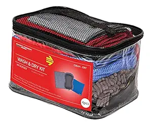 MOMO Car Cleaning Accessories Car Wash Cleaning Kit Cloth, Sponge, Drying towel, Storage case