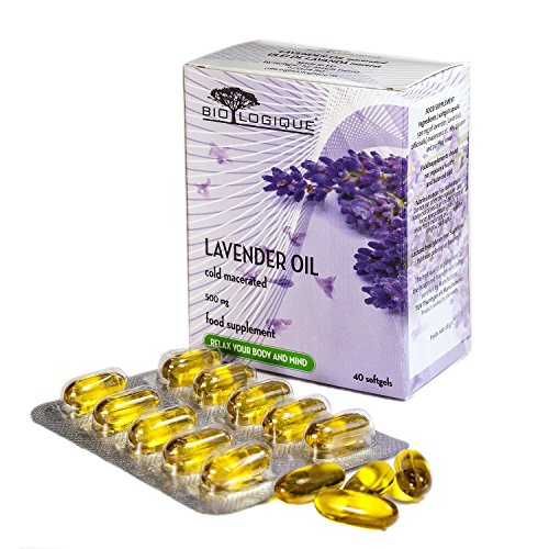 Lavendelöl 500mg, 40 Weichkapseln, 100 % kalt eingeweichter reiner und natürlicher Extrakt, löst die Angstgefühle und den Stress ab, beruhigt und mildert leichte Schlafstörungen - 3